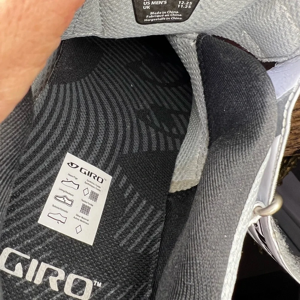 Giro Mele Tri Shoes, cycling shoes chrome & white, great shape (MB2)